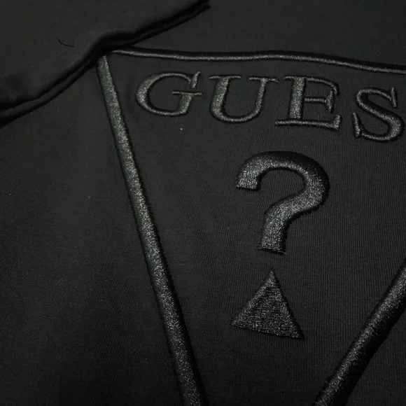 Guess Los Angeles W L Black T-Shirt  Carlee Triangle Tee Front Logo Embroidery - Picture 5 of 9